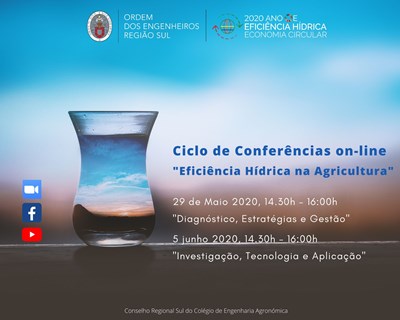 Ciclo de Conferências online sobre "Eficiência Hídrica na Agricultura"