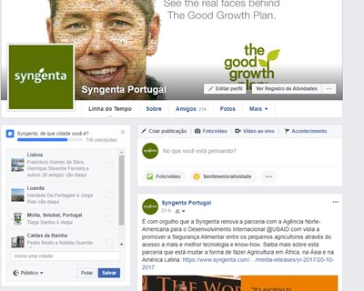Syngenta lança página de Facebook em Portugal