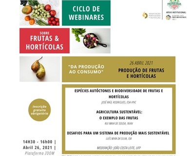 Webinar: “Produção de Frutas e Hortícolas"