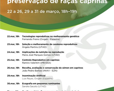 Workshop online: “Tecnologias Reprodutivas: Aumento da produtividade e preservação de raças caprinas”