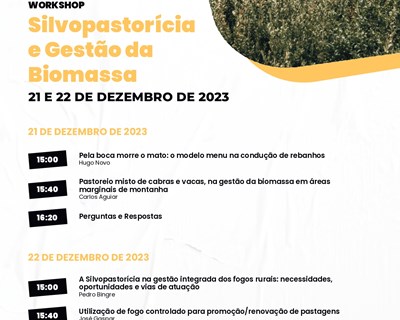 Workshop "Silvopastorícia e Gestão da Biomassa dias 21 e 22 de dezembro