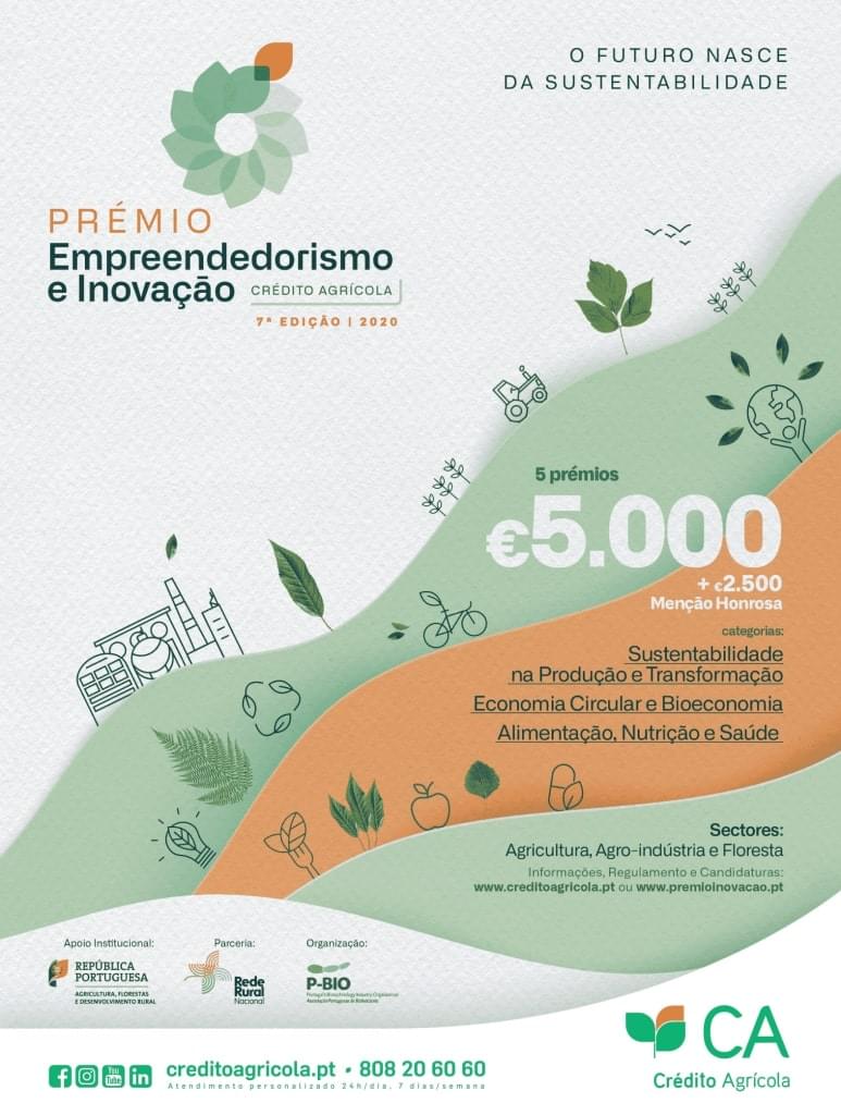 Prémio Empreendedorismo e Inovação Crédito Agrícola 2020 - Mais Sustentável