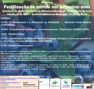 workshop fertilização rega e fertirega  mirtilo