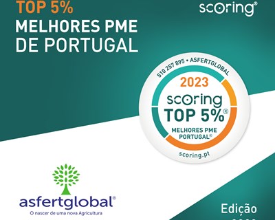 Asfertglobal no TOP 5% das melhores PME