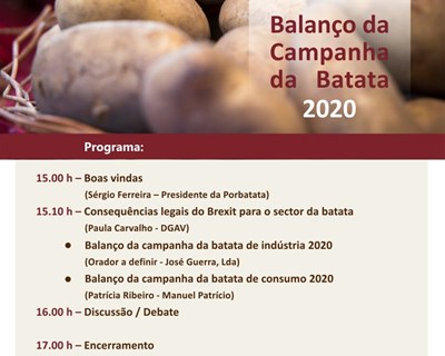 Balanço da campanha da batata 2020 acontece em formato digital