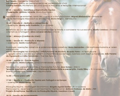 Conheça o programa final das VI Jornadas de Equinicultura