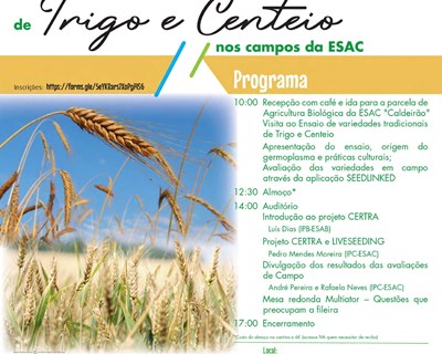 “Encontro com as variedades tradicionais de Trigo e Centeio” nos campos da ESAC