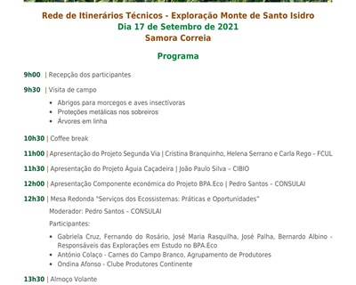 Rede Rural Nacional promove itinerário técnico ao Monte de Santo Isidro