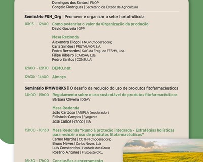 Seminário "Potenciar a Agricultura Sustentável: valorização da organização da produção e redução do uso de produtos fitofarmacêuticos"