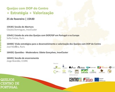 Webinar dedicado aos queijos com DOP do Centro realiza-se em fevereiro