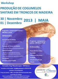 Workshop Produção de Cogumelos Shiitake em Troncos de Madeira