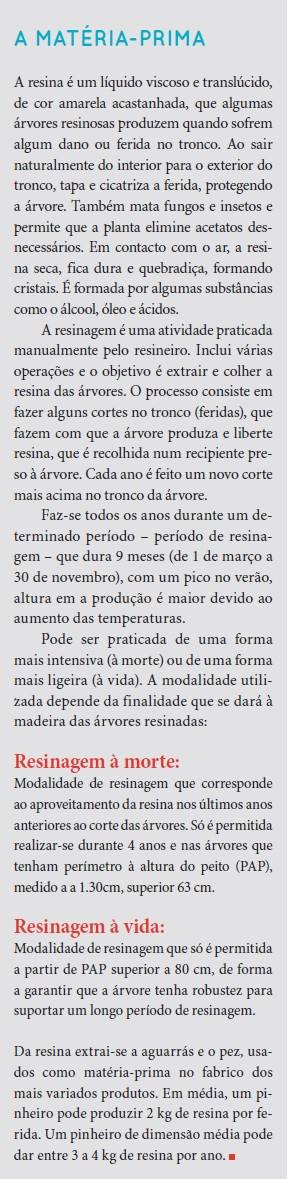 resina: matéria-prima